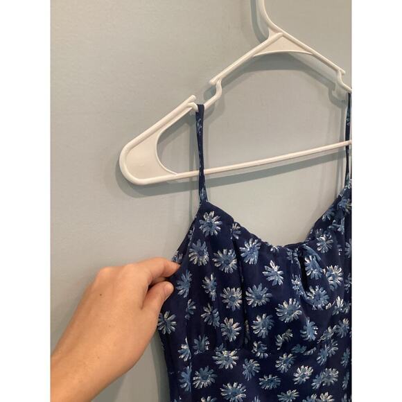 Vtg Milkmaid Mini Dress Size M Medium Blue Ditsy Floral Y2K 90s Daisy Date Night - Picture 5 of 12